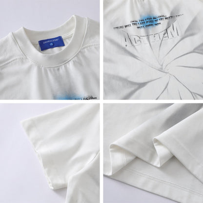 Spiral Letter Short Sleeve T-Shirt WN26779
