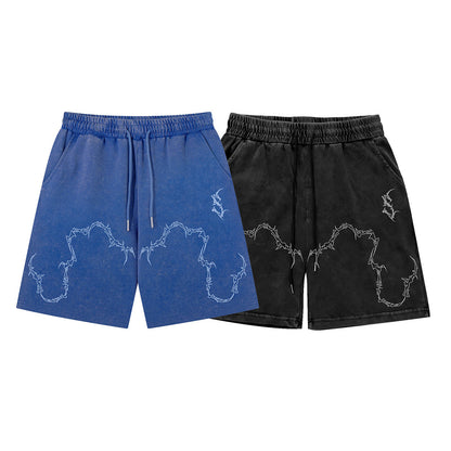 Thorn Washed Drawstring Short Pants WN26928