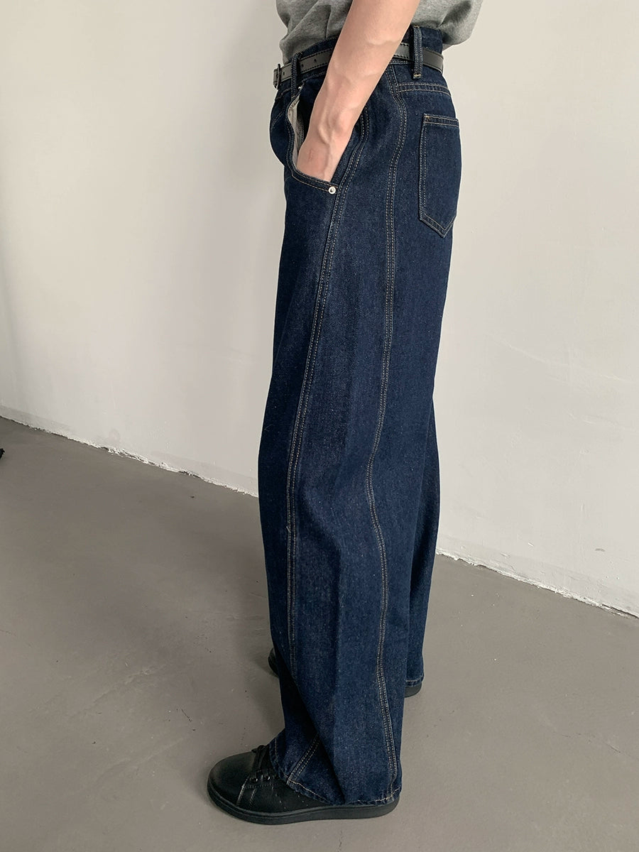 Washed Wide-Leg Denim Jeans WN9690