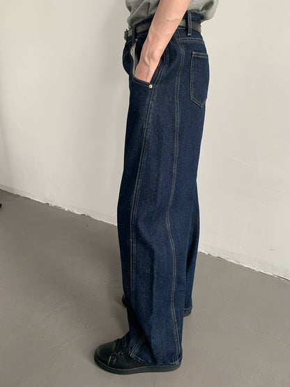 Washed Wide-Leg Denim Jeans WN9690