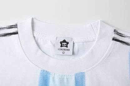 Graffiti Letter Graphic Short Sleeve T-Shirt WN28048