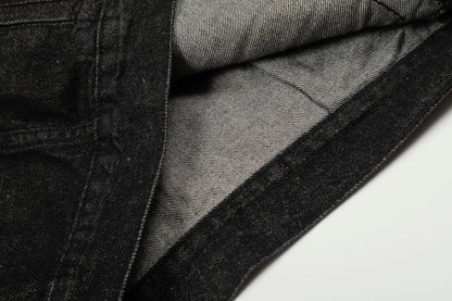 Raw Denim Pleats Metal Buckle Jacket WN26042