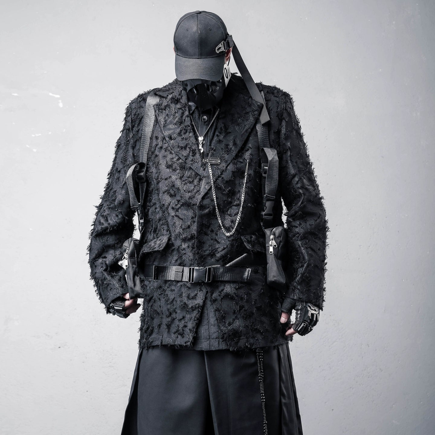 Texture Damage Harness Tailored Jacket WN22417