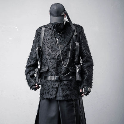 Texture Damage Harness Tailored Jacket WN22417