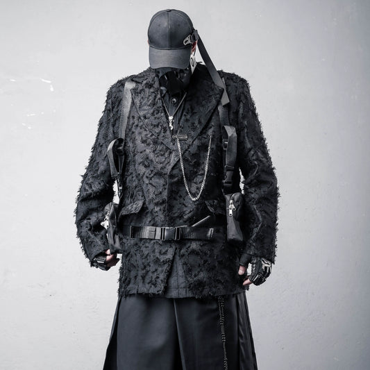 Texture Damage Harness Tailored Jacket WN22417