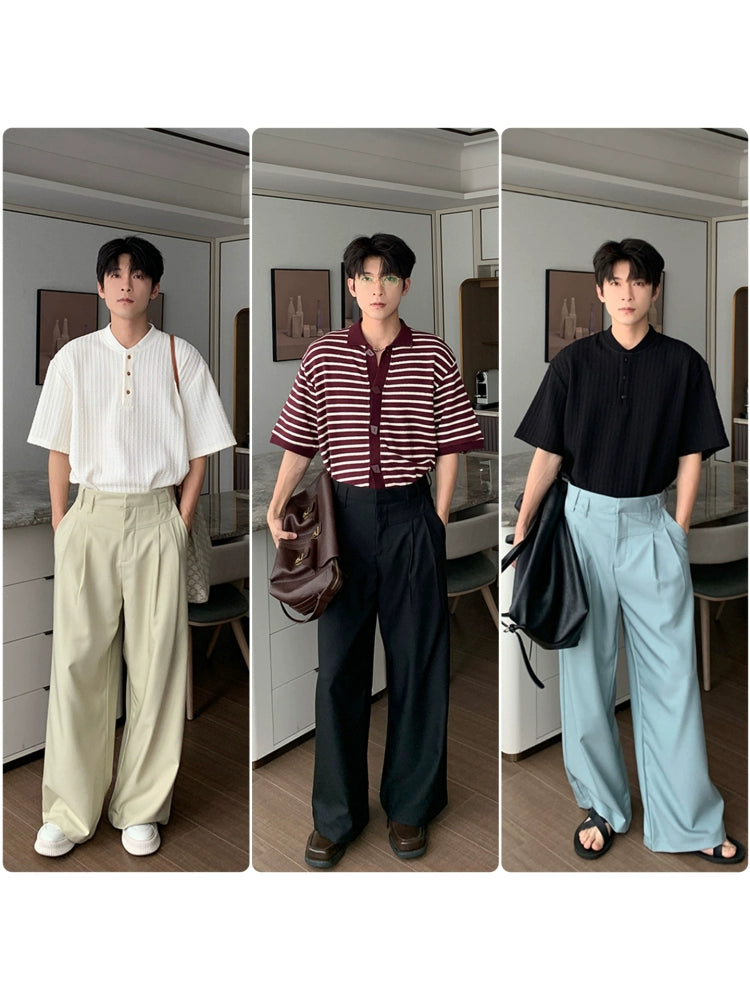 Lightweight Straight Wide Leg Trousers WN20424