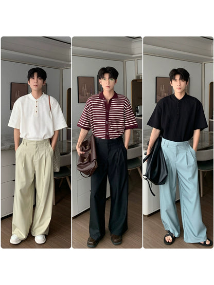 Lightweight Straight Wide Leg Trousers WN20424