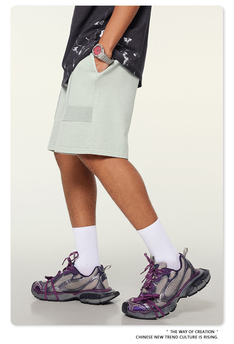 Washed Heavyweight Short Sleeve T-Shirt & Short Sweatpants Setup WN6167