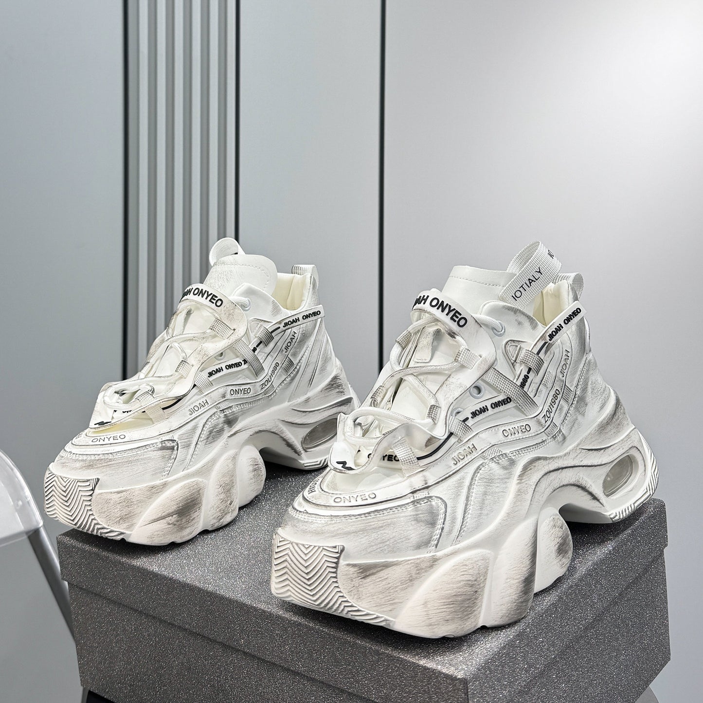 Chunky Platform High-Top Air Cushion Sneaker Boots WN24834