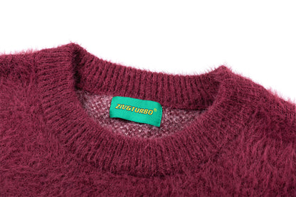 Tie-Dye Gradient Mohair Jacquard Oversize Knit Sweater WN11524