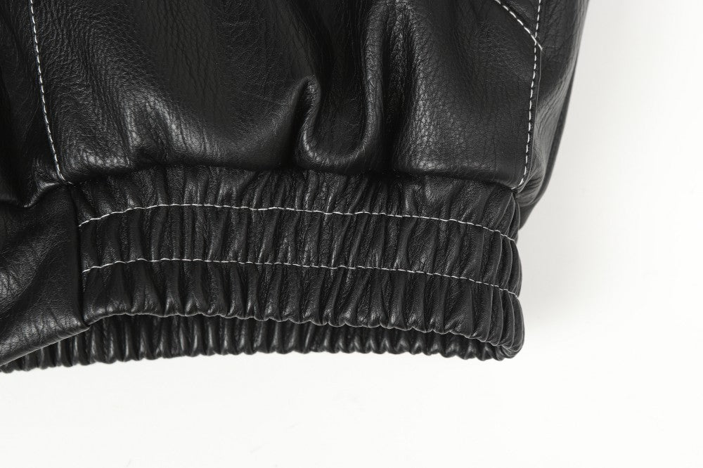 Fake Fur Hooded Panel Cropped Jacket WN28113