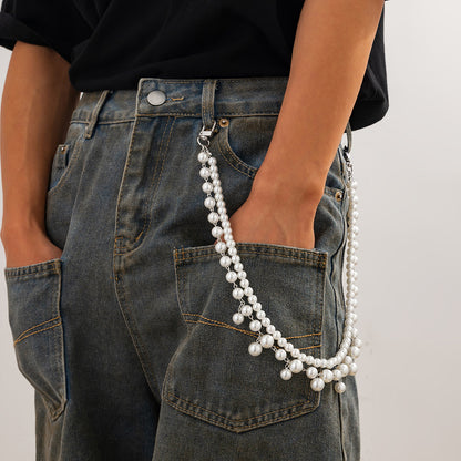 Bead Decor Metal Pants Chain WN21066