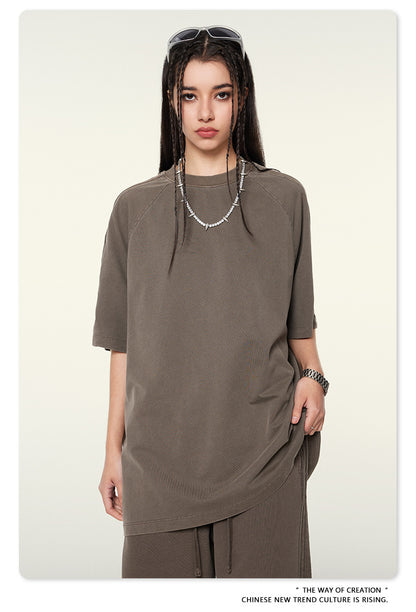Oversize Washed Short-sleeve T-shirt WN6458