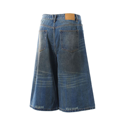 Washed Fade Cropped Denim Jeans WN25442