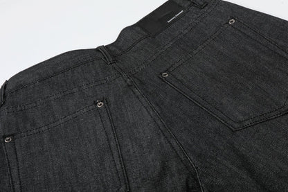 Raw Denim Rivet Wide Leg Half Pants WN26059