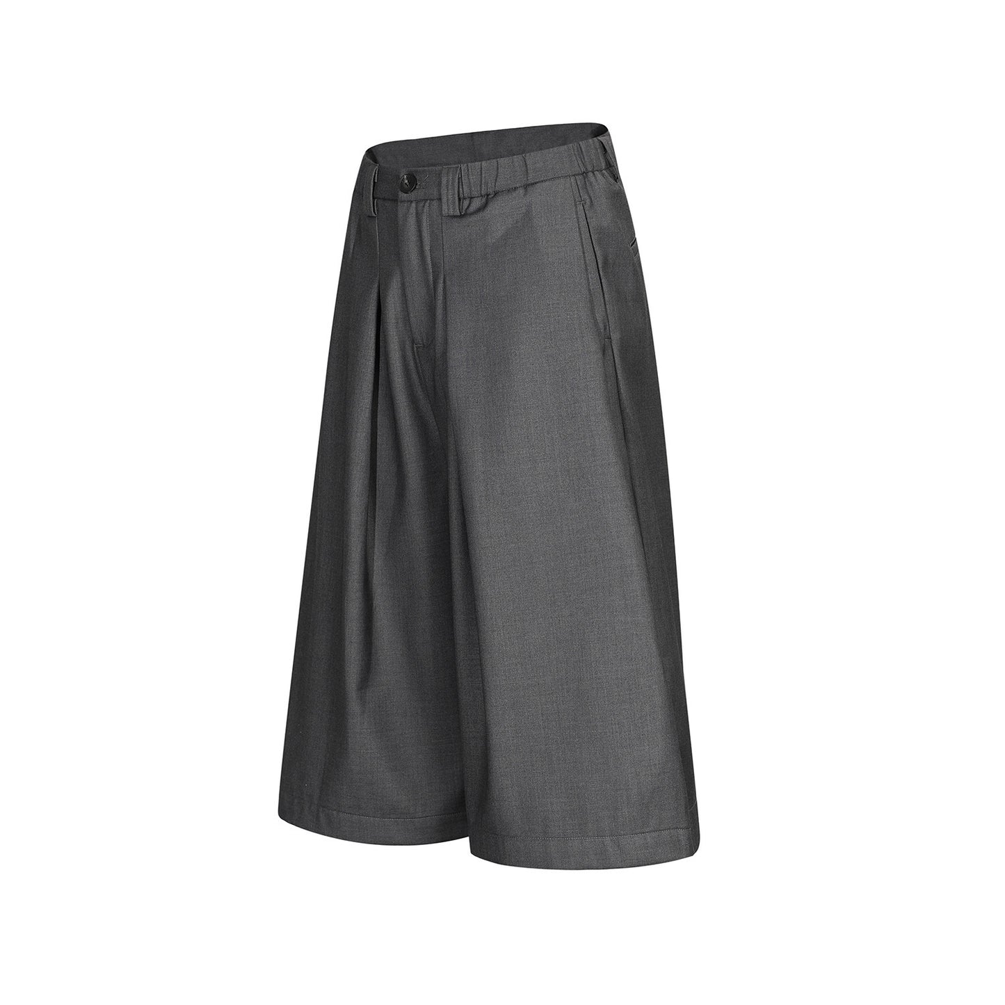 Wide Leg Pleats Half Trousers WN25967