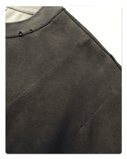 Spray Dye Washed Damage Short Sleeve T-Shirt WN16276