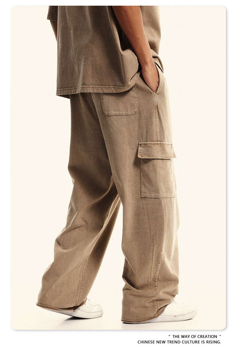 Wide-leg Thin Cargo Sweatpants WN6022