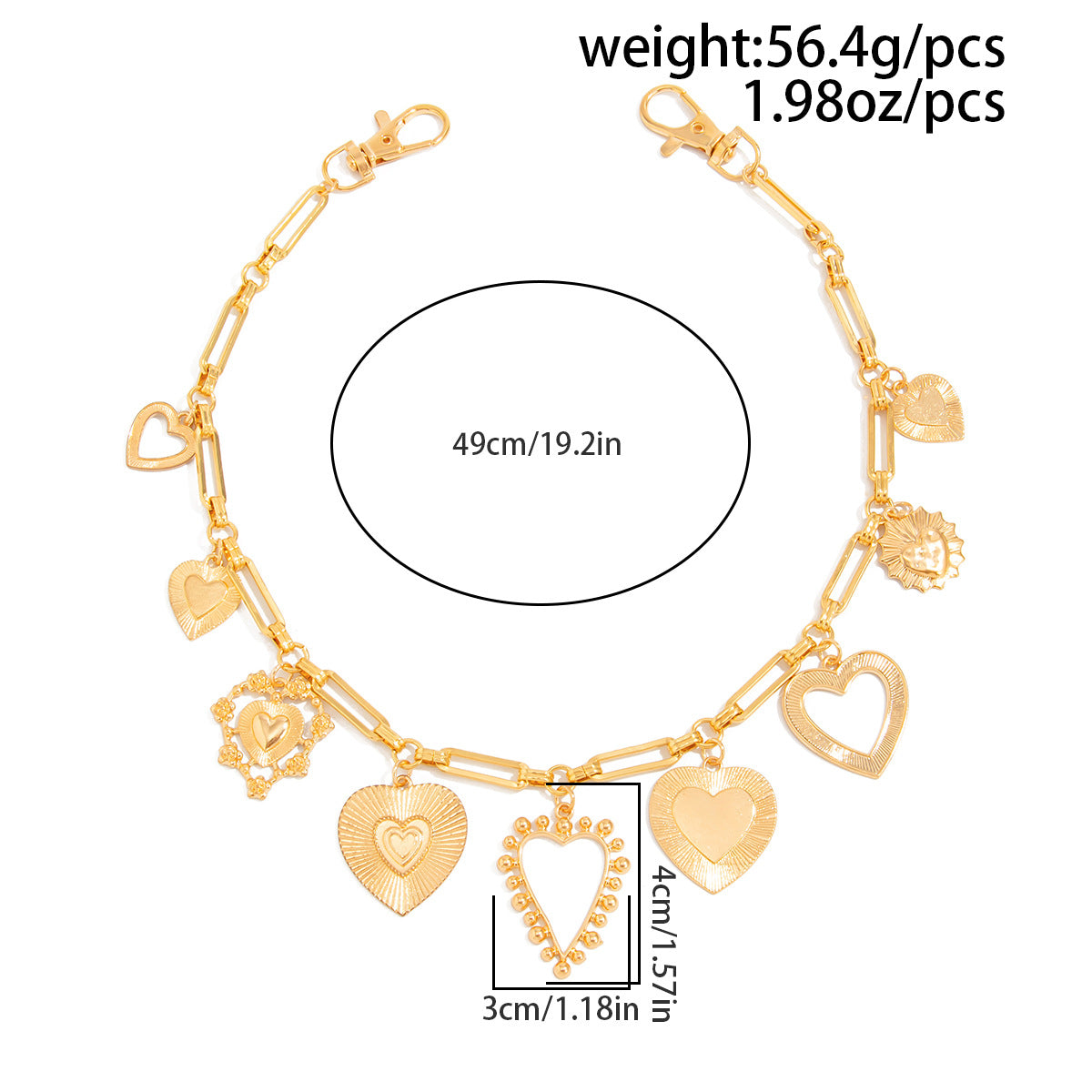 Heart Pendant Pants Chain WN21064