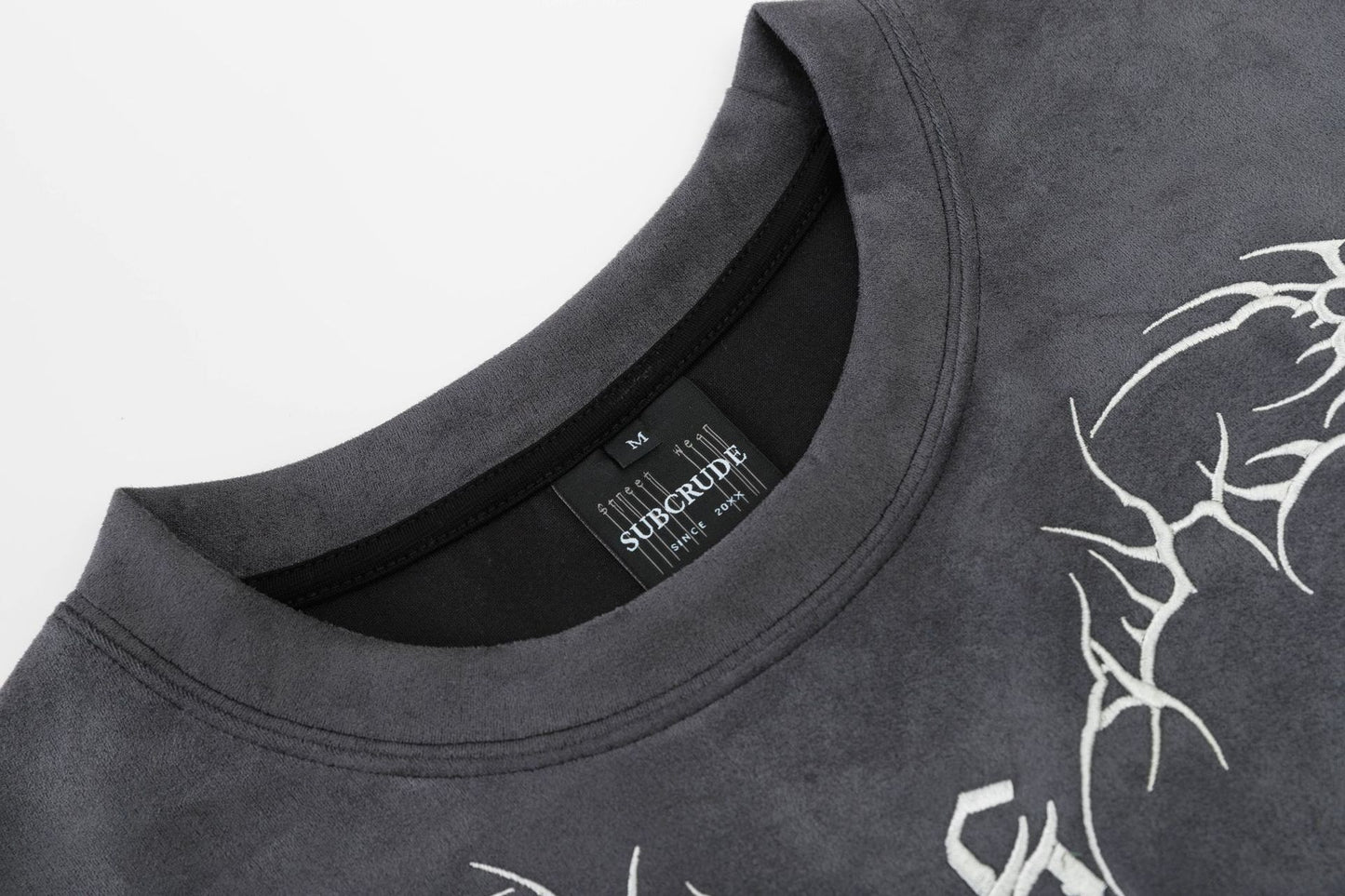 Oversize Suede Short Sleeve T-Shirt WN13121