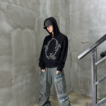 Graphic Print Oversize Hoodie WN21166