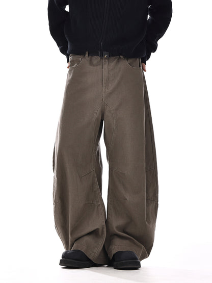 Deconstructed Design Wide-Leg Denim Jeans WN15125