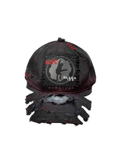 Irregular Damage Punk Curved-Brim Cap WN21116