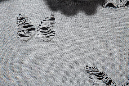 Tie-Dye Butterfly Design Knit Sweater WN11411