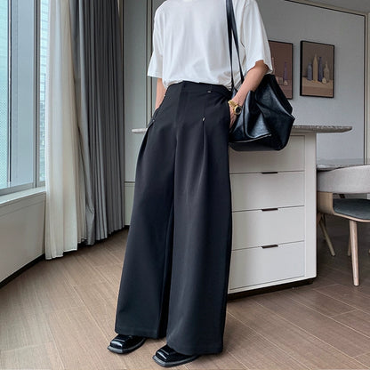Fake Layered Tailored Jacket & Wide Leg Trousers Setup WN20399