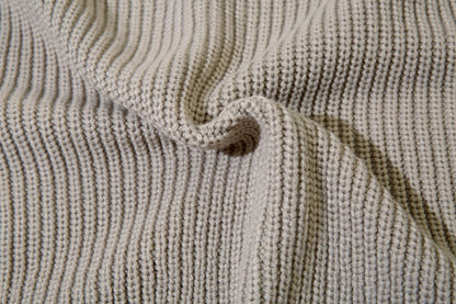 Colorblock Zipper Stand Neck Knit Cardigan WN11227