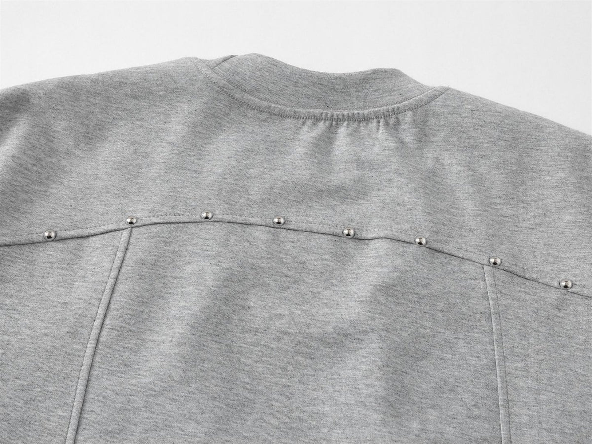3D Tailoring Stud Letter Embroidery Short Sleeve T-Shirt WN26933