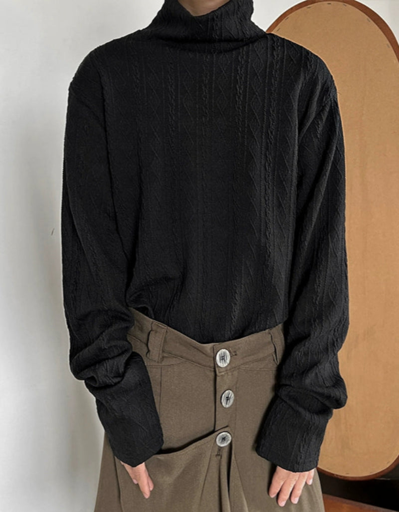 High-Neck Knit Sweater WN19963