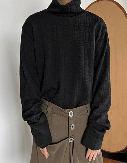High-Neck Knit Sweater WN19963