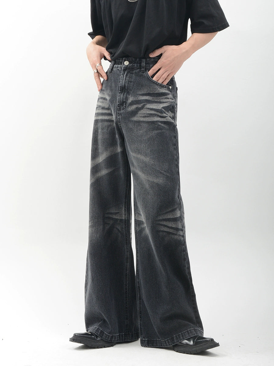 Washed Wide-Leg Denim Jeans WN6111