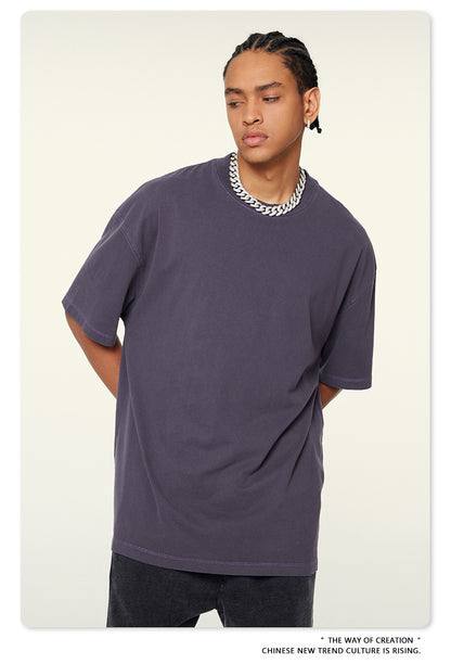 Washed Oversize Short-sleeve T-shirt WN6457