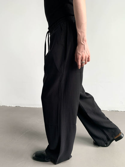 Drawstring Design Wide-Leg Pants WN9692