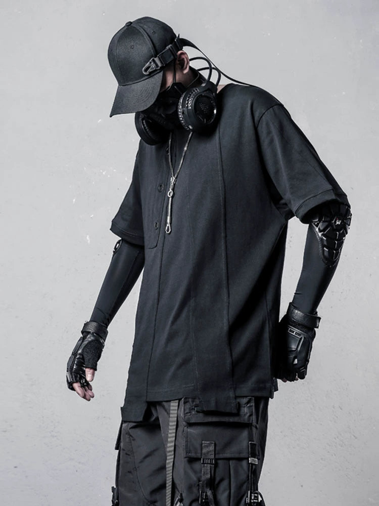 Irregular Deconstruct Design Short Sleeve T-Shirt WN22461