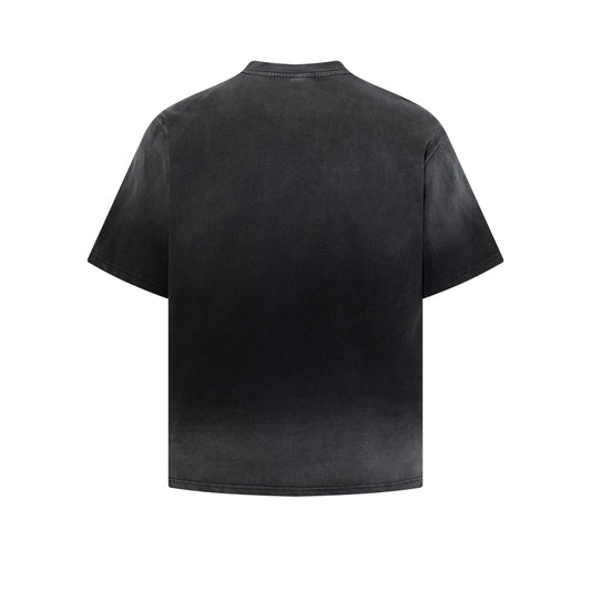 Washed Graphic Letter Print Short Sleeve T-Shirt WN25559