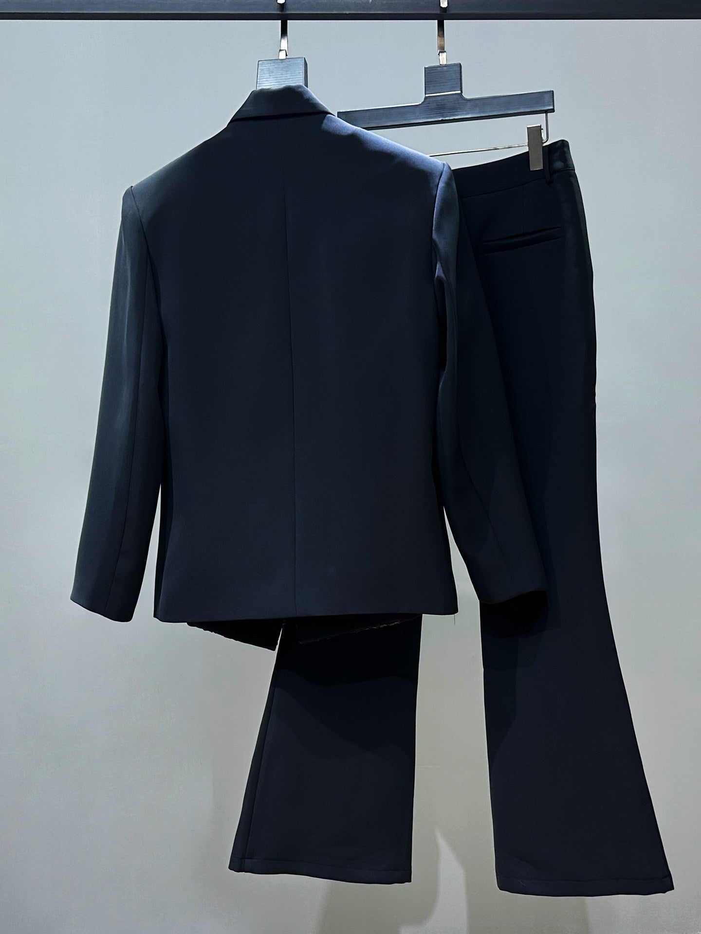 Patchwork Embroidery Tailored Jacket & Flare Trousers Setup WN23917