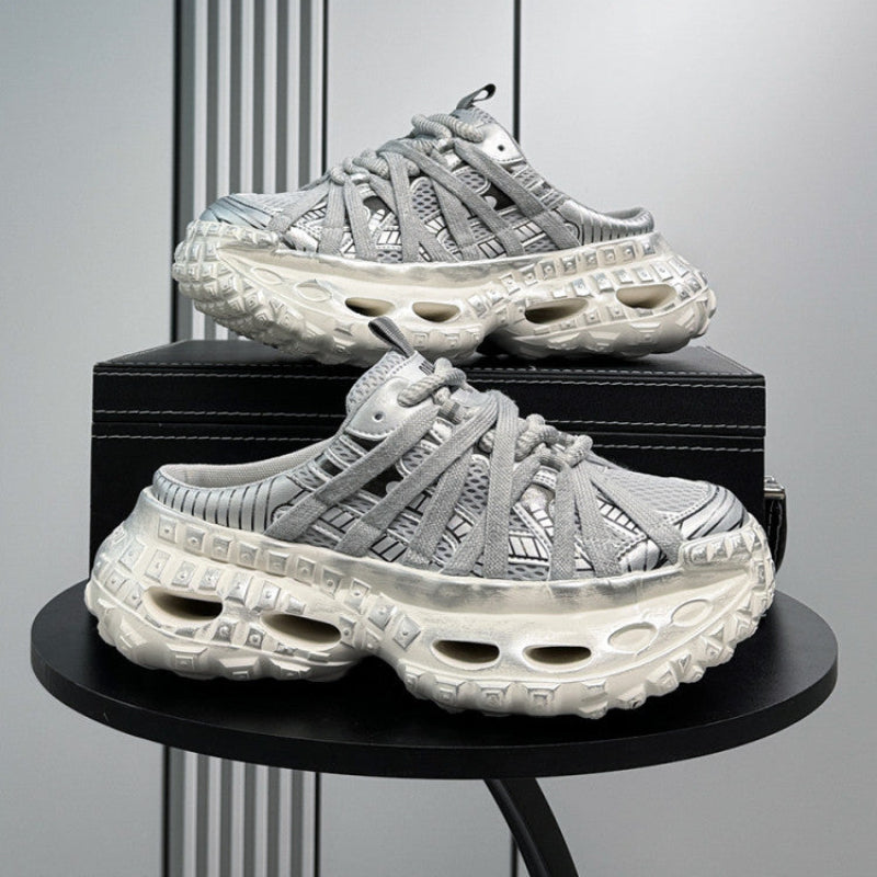 Strap Air Sole Chunky Sole Slip-On Shoes WN24696