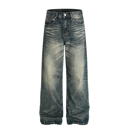 Washed Wide Leg Denim Jeans WN21206