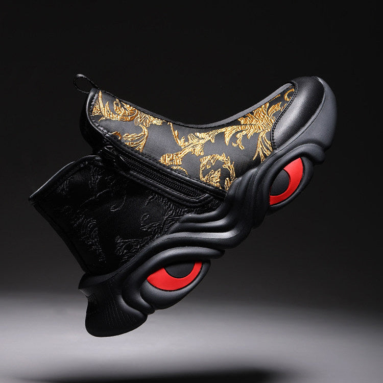 Cloud Embroidery High-Top Boots WN23303