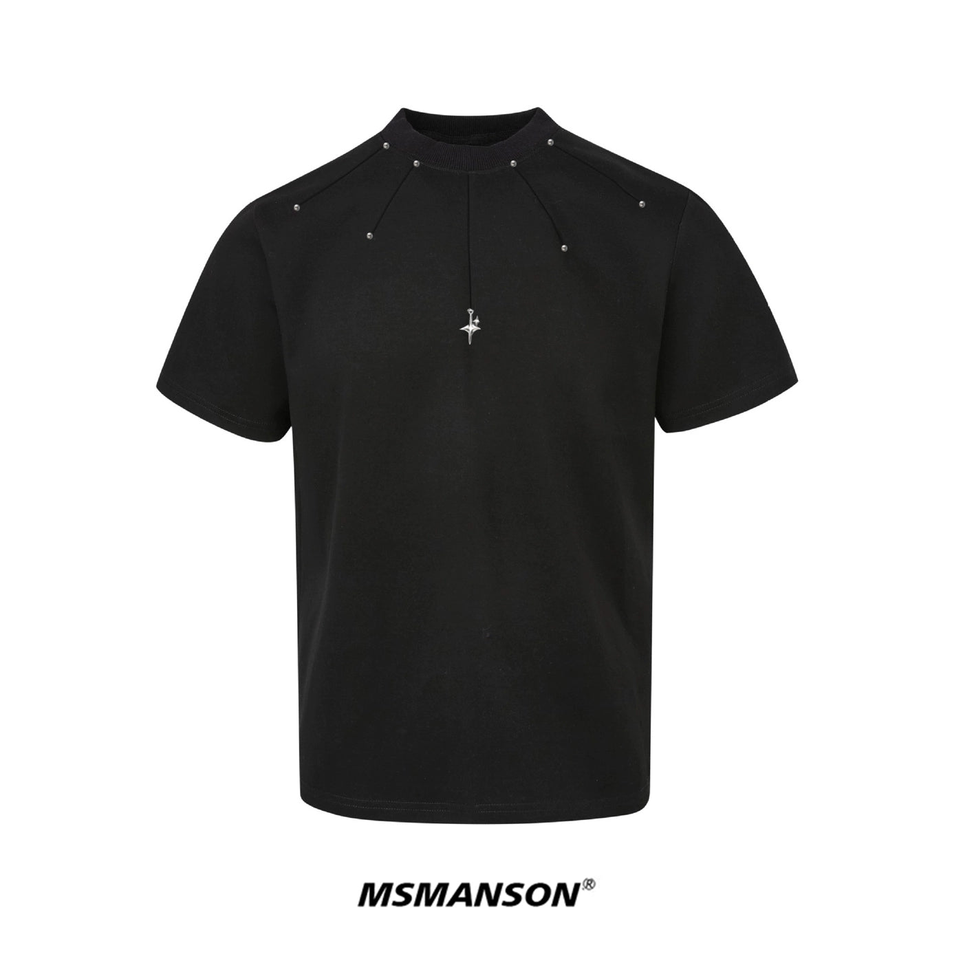 Studs Design Short Sleeve T-Shirt WN18680