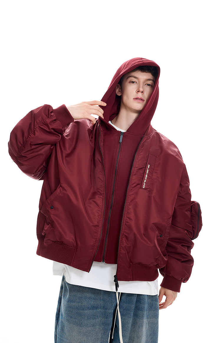 Detachable White Duck Down Bomber Jacket WN9802