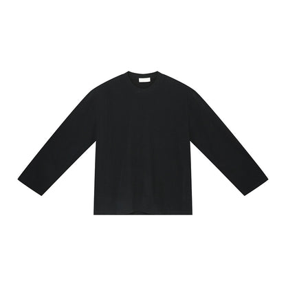 Solid Color Round Neck Long Sleeve T-shirt WN24961