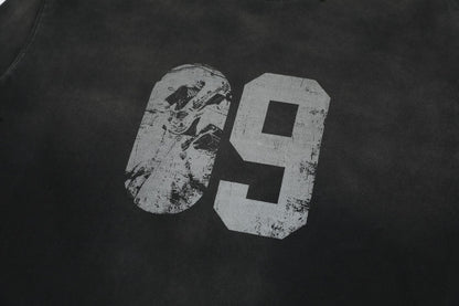 Washed Gradient Oversize Long Sleeve T-Shirt WN14022