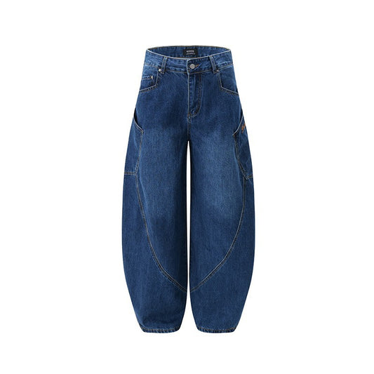 Washed Wide Leg Denim Jeans WN12792