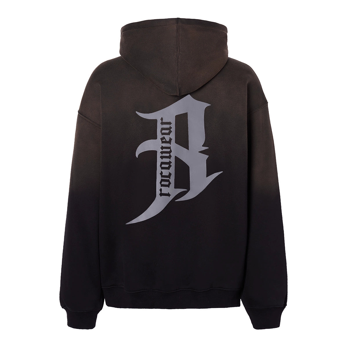 Gradient Print Oversize Fleece Lining Hoodie WN17903