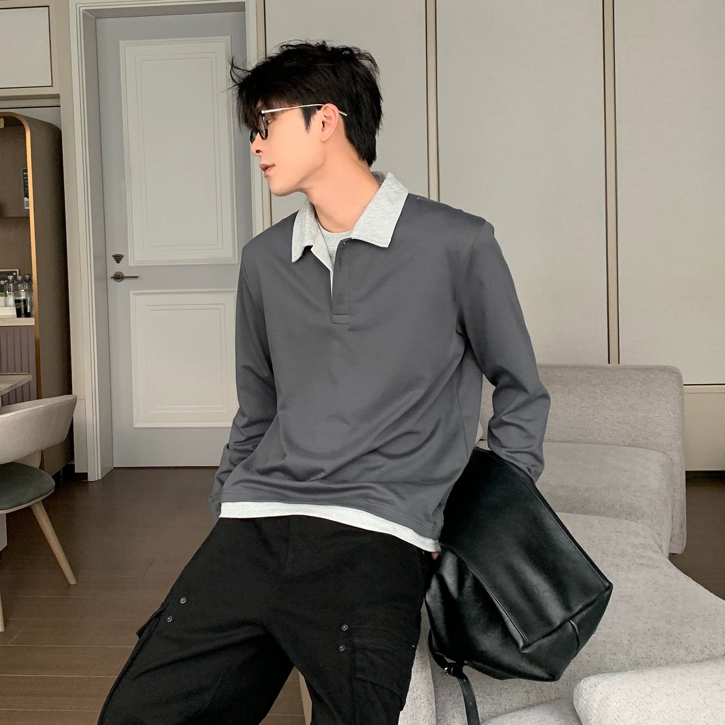 Fake Layered Long Sleeve T-Shirt WN20488