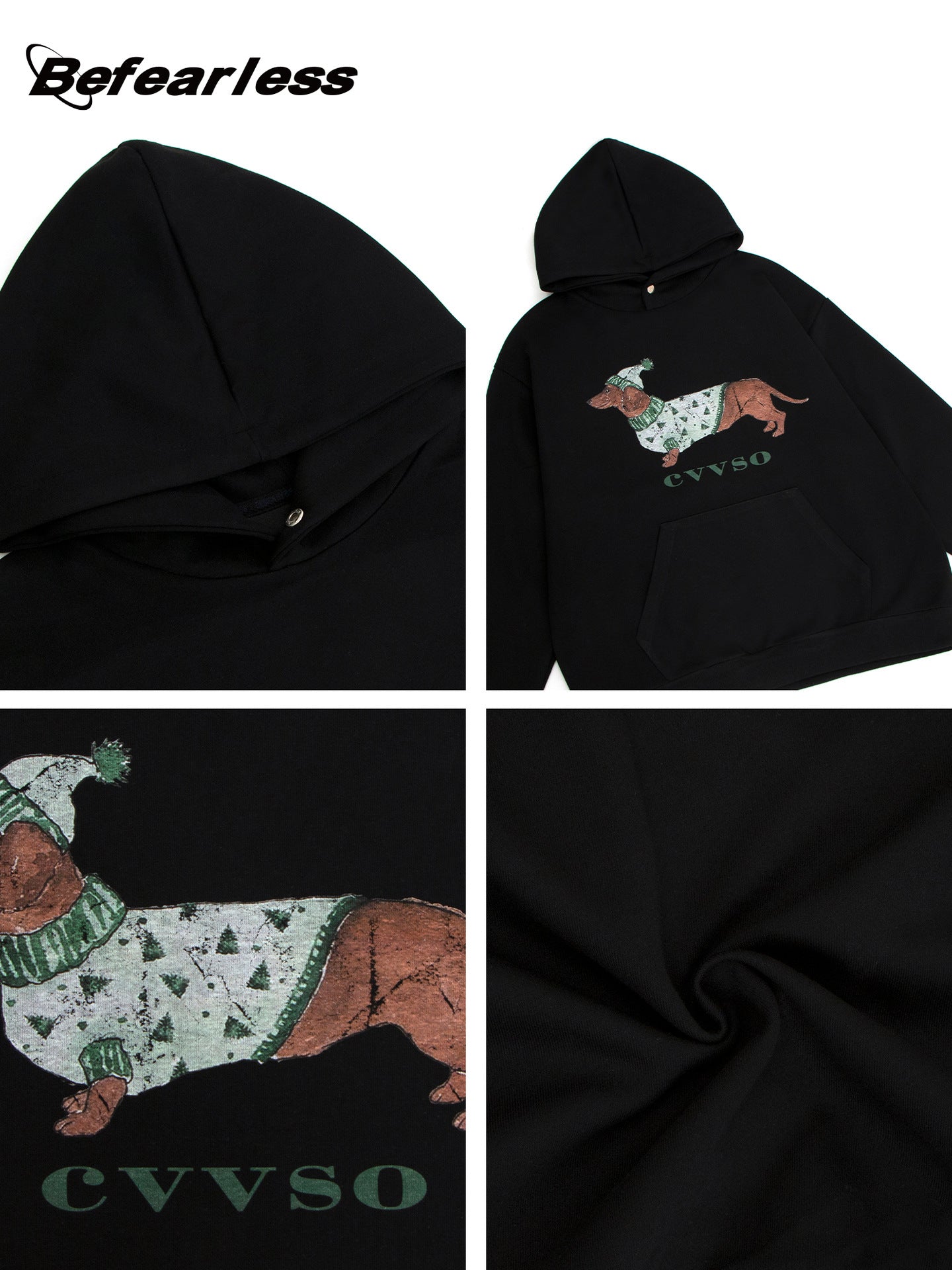 Washed Dog Graphic Print Hoodie WN26207
